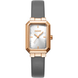 Dkny Uptown Midi Gray Leather Strap Women's Watch DK1L076L0035