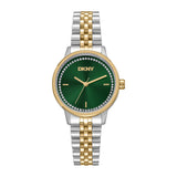 Dkny Green Dial Two-Tone Stainless Steel Strap Women's Watch DK1L086M0085
