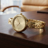 Dkny Logo Gold Stainless Steel Strap Women's Watch DK1L115M0035
