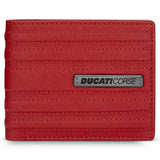 Ducati Wallet Corse Red Genuine Leather for Men DTLGW2200102