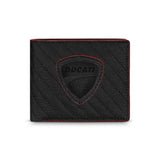 Ducati Wallet Corse Black Genuine Leather For Men DTLGW2201201