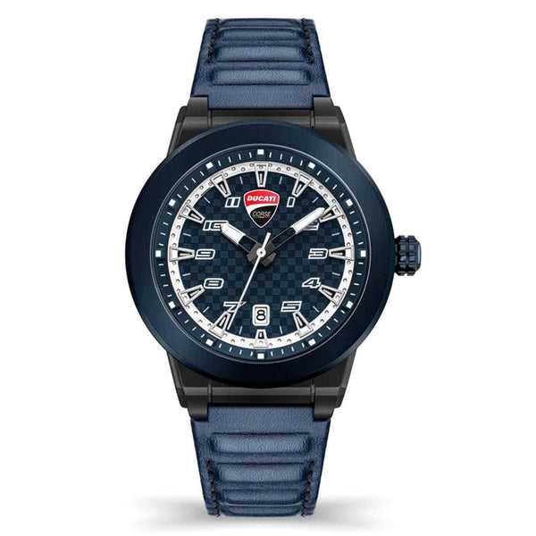 Ducati Corse Blue Dial Leather Strap Men Watch DTWGB2019402