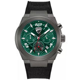 Ducati Green Dial Black Silicone Strap Men's Watch - Chronograph | DTWGC0002001