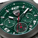 Ducati Green Dial Black Silicone Strap Men's Watch - Chronograph | DTWGC0002001