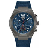 Ducati Blue Dial Blue Silicone Strap Men's Watch - Chronograph | DTWGC0002002