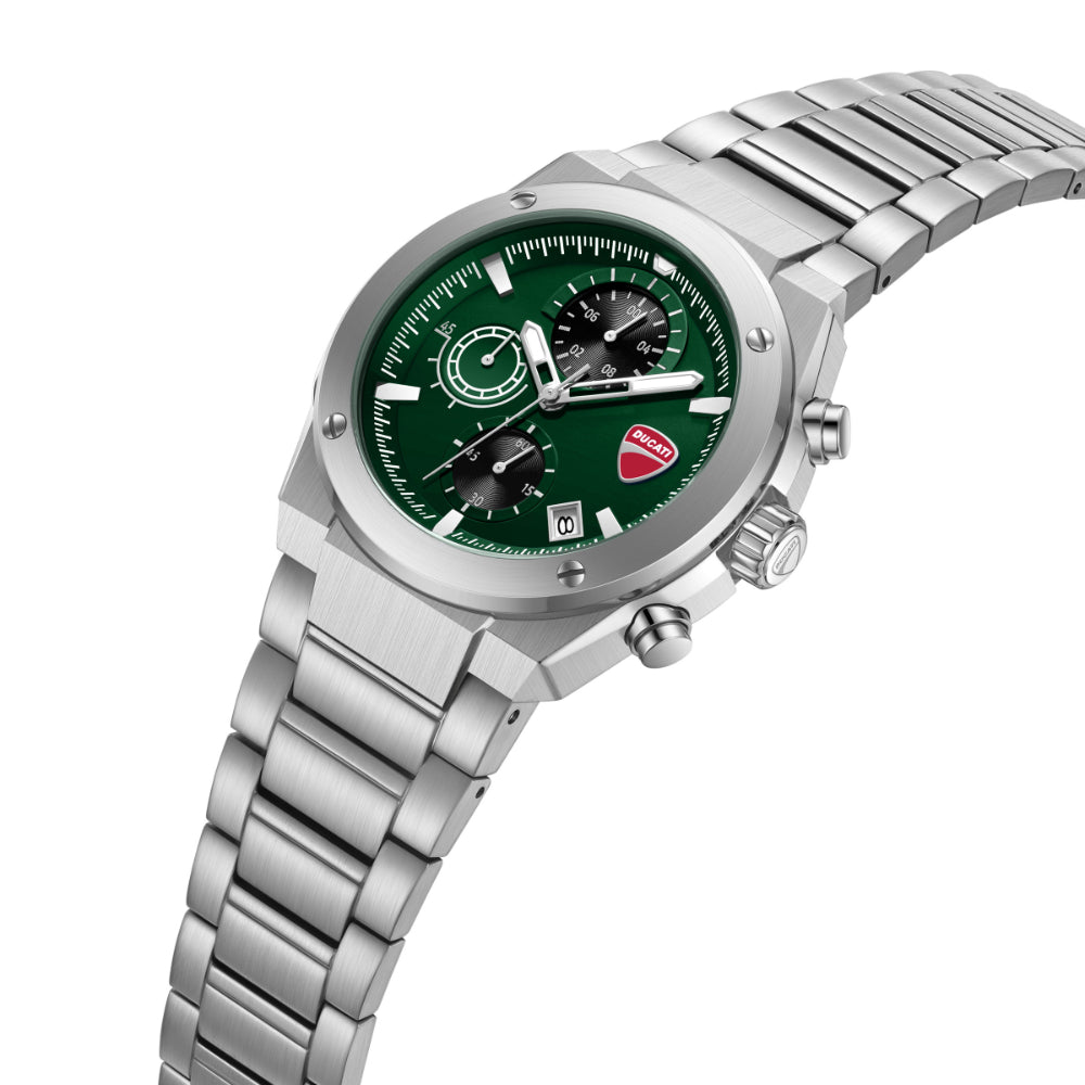 Ducati Extreme Sports Green Dial Stainless Steel Strap Men's Watch DTWGI0003103