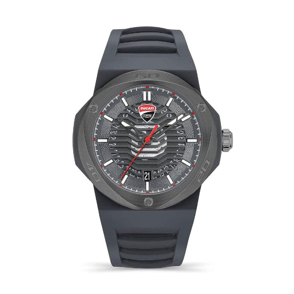 Ducati Corse Black Dial & Silicone Strap Men Watch DTWGN0000505