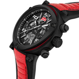 Ducati Corse Chronograph Black Dial Red Rubber Strap Men Watch DTWGO0000201