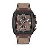 Ducati Chronograph Coffee Dial Leather Strap with Silicone Base Watch DTWGO0001501