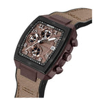 Ducati Chronograph Coffee Dial Leather Strap with Silicone Base Watch DTWGO0001501