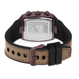 Ducati Chronograph Coffee Dial Leather Strap with Silicone Base Watch DTWGO0001501