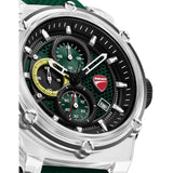 Ducati Corse Green Silicone Strap Men's Watch - Chronograph | DTWGO0001603