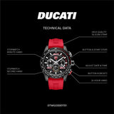 Ducati Extreme Sports Red Silicone Strap Men's Watch - Chronograph | DTWGO0001701