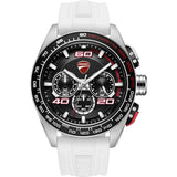 Ducati Corse White Silicone Strap Men's Watch - Chronograph | DTWGO0001702