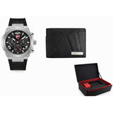 Ducati Corse Black Silicone Strap Men's Watch - With Wallet | DTWGO0001801-1501SET