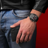 Ducati Corse Black Silicone Strap Men's Watch - Dual Time | DTWGO0001902