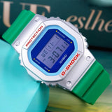 Casio G-Shock Digital Green Resin Strap Unisex Watch DW-5600EU-8A3DR