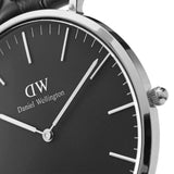 Daniel Wellington Black Dial Leather Strap Men Watch DW00100145