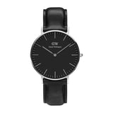 Daniel Wellington Black Dial Leather Strap Men Watch DW00100145