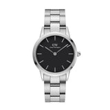 Daniel Wellington Black Dial Silver Stainless Steel Strap Men Watch DW00100208