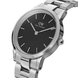 Daniel Wellington Black Dial Silver Stainless Steel Strap Men Watch DW00100208