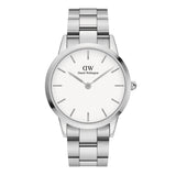 Daniel Wellington White Dial Silver Stainless Steel Strap Men Watch DW00100341 (40mm)