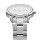 Daniel Wellington White Dial Silver Stainless Steel Strap Men Watch DW00100341 (40mm)