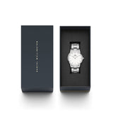 Daniel Wellington White Dial Silver Stainless Steel Strap Men Watch DW00100341 (40mm)