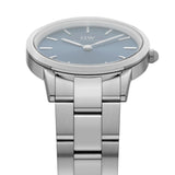 Daniel Wellington Blue Dial Silver Stainless Steel Strap Men Watch DW00100458
