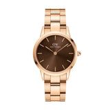 Daniel Wellington Brown Dial Rose Gold Stainless Steel Strap Women Watch DW00100461 (36mm)