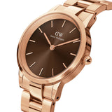Daniel Wellington Brown Dial Rose Gold Stainless Steel Strap Women Watch DW00100461 (36mm)