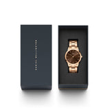 Daniel Wellington Brown Dial Rose Gold Stainless Steel Strap Women Watch DW00100461 (36mm)