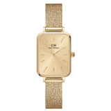 Daniel Wellington Quadro Pressed Unitone Gold Milanese Strap Women's Watch DW00100485