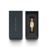 Daniel Wellington Quadro Pressed Unitone Gold Milanese Strap Women's Watch DW00100485