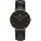 Daniel Wellington Black Leather Strap Men's Watch DW00100546