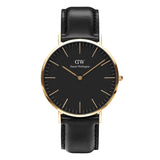 Daniel Wellington Black Leather Strap Men's Watch DW00100546