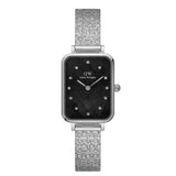 Daniel Wellington Black Dial Silver Milanese Strap Women Watch DW00100581