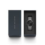 Daniel Wellington Classic Black Dial Silver Strap Unisex Watch DW00100629