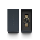 Daniel Wellington Black Dial Gold Milanese Strap Men Watch DW00100631 (40mm)