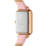 Daniel Wellington Quadro Cherry Blossom Pink Leather Strap Women Watch DW00100636