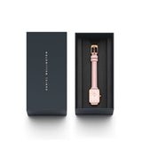Daniel Wellington Quadro Cherry Blossom Pink Leather Strap Women Watch DW00100636