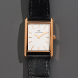 Daniel Wellington Bound Black Crocodile Leather Strap Unisex Watch DW00100698