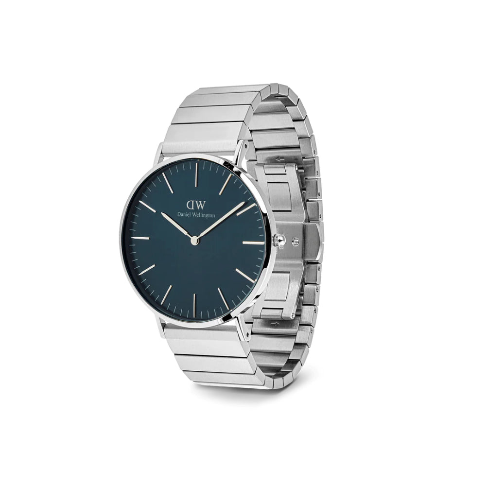 Daniel Wellington Classic Piano Silver Stainless Steel Strap Men's Watch DW00100776