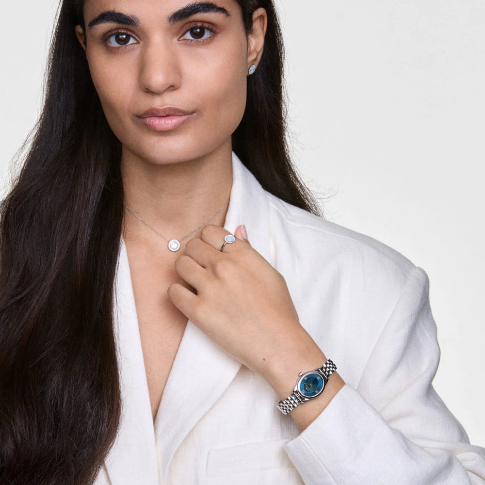 Daniel Wellington Ophelia Mini Arctic Silver Stainless Steel Strap Women's Watch DW00100807