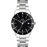Daniel Wellington Iconic Paradigma Link Black Enamel Stainless Steel Strap Men's Watch DW00100822