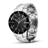 Daniel Wellington Iconic Paradigma Link Black Enamel Stainless Steel Strap Men's Watch DW00100822