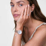 Daniel Wellington Crystalline Bezel Melrose Stainless Steel Strap Women's Watch DW00100823