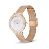 Daniel Wellington Crystalline Bezel Melrose Stainless Steel Strap Women's Watch DW00100823