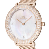 Daniel Wellington Crystalline Bezel Melrose Stainless Steel Strap Women's Watch DW00100823