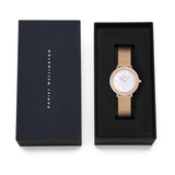 Daniel Wellington Crystalline Bezel Melrose Stainless Steel Strap Women's Watch DW00100823